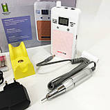 Портативний фрезер для нігтів Nail Drill YT-928 акумуляторний з індикатором заряду на 35 000 оборотів. Колір:, фото 7