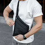Чоловіча сумка з натуральної шкіри, сумка через плече чоловіча шкіряна, борсетка сумка через плече, фото 3