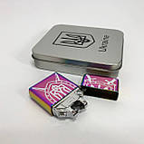 Дугова електроімпульсна запальничка USB Україна металева коробка HL-446. Колір: хамелеон, фото 3