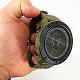 Годинник наручний чоловічий SKMEI 2095AG, годинник тактичний протиударний, армійський годинник. Колір: зелений, фото 6