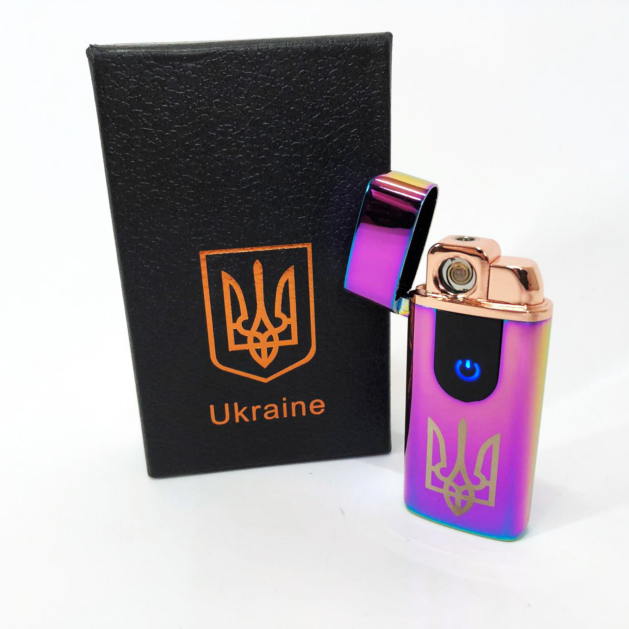 Електрична та газова запальничка Україна, акумуляторна запальничка спіральна HL-431. Колір: хамелеон, фото 1