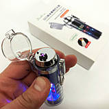 Дугова електроімпульсна запальничка HL-512 водонепроникна, електронна сенсорна ліхтар. Колір: синій, фото 4