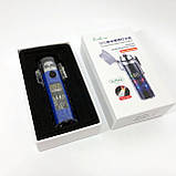 Дугова електроімпульсна запальничка HL-512 водонепроникна, електронна сенсорна ліхтар. Колір: синій, фото 7