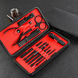 Манікюрний набір для догляду за нігтями, бровами та обличчям на 12 предметів, Манікюрні набори для чоловіків, фото 3