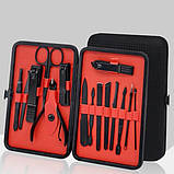 Манікюрний набір для догляду за нігтями, бровами та обличчям на 12 предметів, Манікюрні набори для чоловіків, фото 6