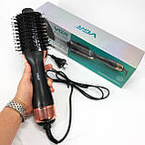 Фен-щітка волосся VGR V-492 Професійний іонний випрямляч, Електричний фен для сушіння волосся, фото 7