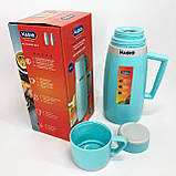 Термос Magio MG-1051B зі скляною колбою, Хороший термос, Термос для води. Колір: блакитний, фото 6