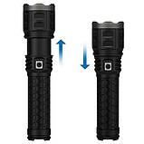 Ручний ліхтар Police AK138 WHITE LASER LED PM60-TG із зарядкою USB, що працює від 4х18650 акумуляторів, фото 5