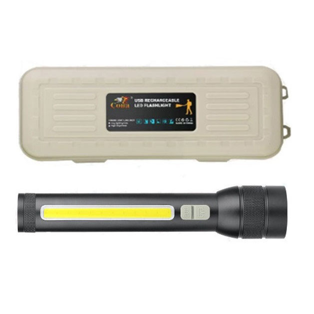 Ліхтар акумуляторний CB-C23-P90+COB, Ліхтарик світлодіодний ручний акумуляторний портативний, фото 1