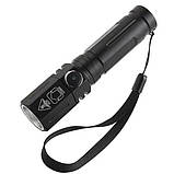 Ліхтар ручний акумуляторний PLD-535-2 з ремінцем, Ліхтарик світлодіодний для туриста, Сильний ліхтарик, фото 3