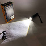 Ліхтар ручний акумуляторний PLD-535-2 з ремінцем, Ліхтарик світлодіодний для туриста, Сильний ліхтарик, фото 7