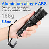 Ліхтарик PLD-H007 White Laser LED PM10-TG із вбудованим акумулятором PowerBank, Ліхтарик тактичний ручний, фото 5