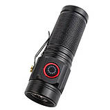 Ліхтар PLD W5182-3XHP360, Ручний ліхтарик led, Водонепроникний ліхтар, Кишеньковий ліхтар із usb зарядкою, фото 3