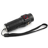 Ліхтар PLD W5182-3XHP360, Ручний ліхтарик led, Водонепроникний ліхтар, Кишеньковий ліхтар із usb зарядкою, фото 7