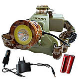 Ліхтар налобний CH-108-T6+COB(white+red), надпотужний ліхтар налобний, світлодіодний ліхтар на лоб, фото 3