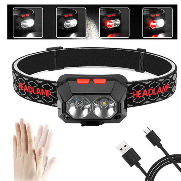 Ліхтар налобний акумуляторний PLD-SL02-XPG, Налобний прожектор, Потужний ліхтар для риболовлі, фото 1