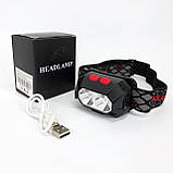 Ліхтар налобний акумуляторний PLD-SL02-XPG, Налобний прожектор, Потужний ліхтар для риболовлі, фото 2