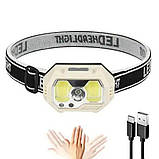 Ліхтар налобний SH-S31-XPE+COB(white+red), Ліхтар акумуляторний для риболовлі, Ліхтар для рятувальників, фото 3