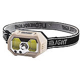 Ліхтар налобний SH-S31-XPE+COB(white+red), Ліхтар акумуляторний для риболовлі, Ліхтар для рятувальників, фото 4