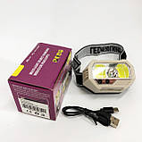 Ліхтар налобний SH-S31-XPE+COB(white+red), Ліхтар акумуляторний для риболовлі, Ліхтар для рятувальників, фото 5