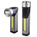 Ліхтар кишеньковий поворотний Police 508-OSL+COB, вбудованим акумулятором, магнітом та 7 режимами, фото 3