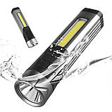 Ліхтар кишеньковий поворотний Police 508-OSL+COB, вбудованим акумулятором, магнітом та 7 режимами, фото 4