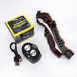 Ліхтар налобний Bailong 666-2 XPL, Потужний ліхтар на голову, Наголовний ліхтар, Надійний ліхтар, фото 7