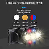 Ліхтарик налобний YD02-COB (White+red+blue), Ліхтарі налобні для активних людей, ліхтар для туризму, фото 3