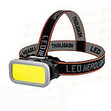 Ліхтар налобний YM-309-COB(white+red), Ліхтар з різними режимами роботи, Надпотужний ліхтар налобний, фото 4