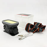 Ліхтар налобний YM-309-COB(white+red), Ліхтар з різними режимами роботи, Надпотужний ліхтар налобний, фото 7