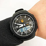 Годинник наручний чоловічий SKMEI 5561/1655BKWT, спортивний, Чоловічий армійський водостійкий тактичний, фото 2