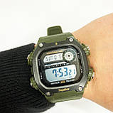 Годинник наручний чоловічий SKMEI 6212/2126AG, Годинник наручний електронний тактичний, Водостійкий годинник, фото 4