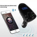 Трансмітер M1, Трансмітер для музики в машину передавач для музики в машину, Якісний фм модулятор, фото 3