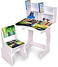 Дитяча парта 69.5х44.5 см регульована зі стільчиком та малюнком Оленя N 2071-3-7 Сакура, фото 2
