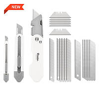 Набір ножів зі змінними лезами, 3 шт., WHITE 
LINE, DIY-KNWL191809/SET1B