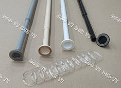 Карниз розпірний посилений для ванної 120*200 см різний колір