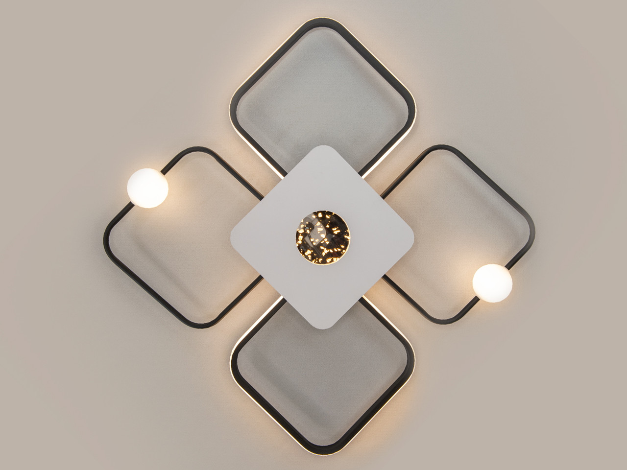 Геометрична Lod люстра в дитячу, білий + чорний, 55 W MX2990-2+2BWH+BK-LS