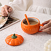 Бульйонниця з однією ручкою, чашка для супу у вигляді гарбуза з ложкою, фото 5