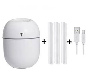 Ультразвуковий Міні-зволожувач повітря HUMIDIFIER з дифузором 220 мл USB білий (HT0001) chk ly