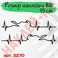 Набір вінілових наклейок на мотоцикл — Мото пульс (2 шт.)