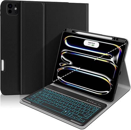 Чохол-клавіатура з підсвіткою для iPad Pro 12.9" (M4, 7-го покоління, 2024 р.), модель A2925 A2926 A3007, фото 1