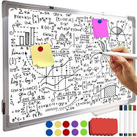 Дошка маркерна 60x40см Maaleo 24325 + маркери магніти губка фліпчарт для сухого стирання W_2464