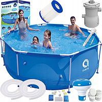 Басейн каркасний 17в1 Avenli 305х76 см 68217 на сталевій рамі комплект для дачі W_2319