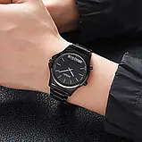 Skmei 2120BKBK Black-Black Чоловічий годинник із подвійною індикацією часу на металевому браслеті., фото 5