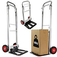 Візок алюмінієвий Mar-Pol M80084 двоколісний складаний 90 кг для складу будинку гаража W_2480