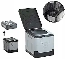 Туалет портативний ASIV-GREY1236 20 л 200 кг модульний туристичний переносний W_2487