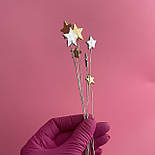 Набір цукрового декору для торту Slado "Міні зірочки золото/cрібло" 7 шт, фото 2