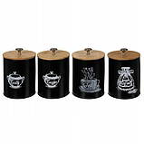 Набір ємностей для кухні 4 штуки для кави, чаю, цукру та солі Ruhhy (24578), фото 3