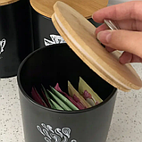 Набір ємностей для кухні 4 штуки для кави, чаю, цукру та солі Ruhhy (24578), фото 7