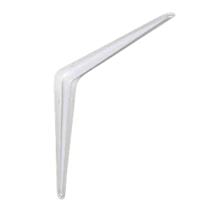 Консоль  металева  Кутик монтажний білий 120 х 150 мм для кріплення поличок